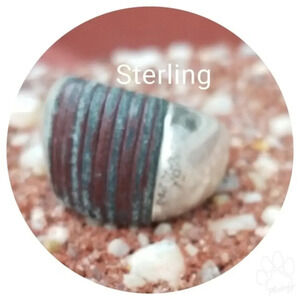 Sterling‎ silver crafted ring 6.5